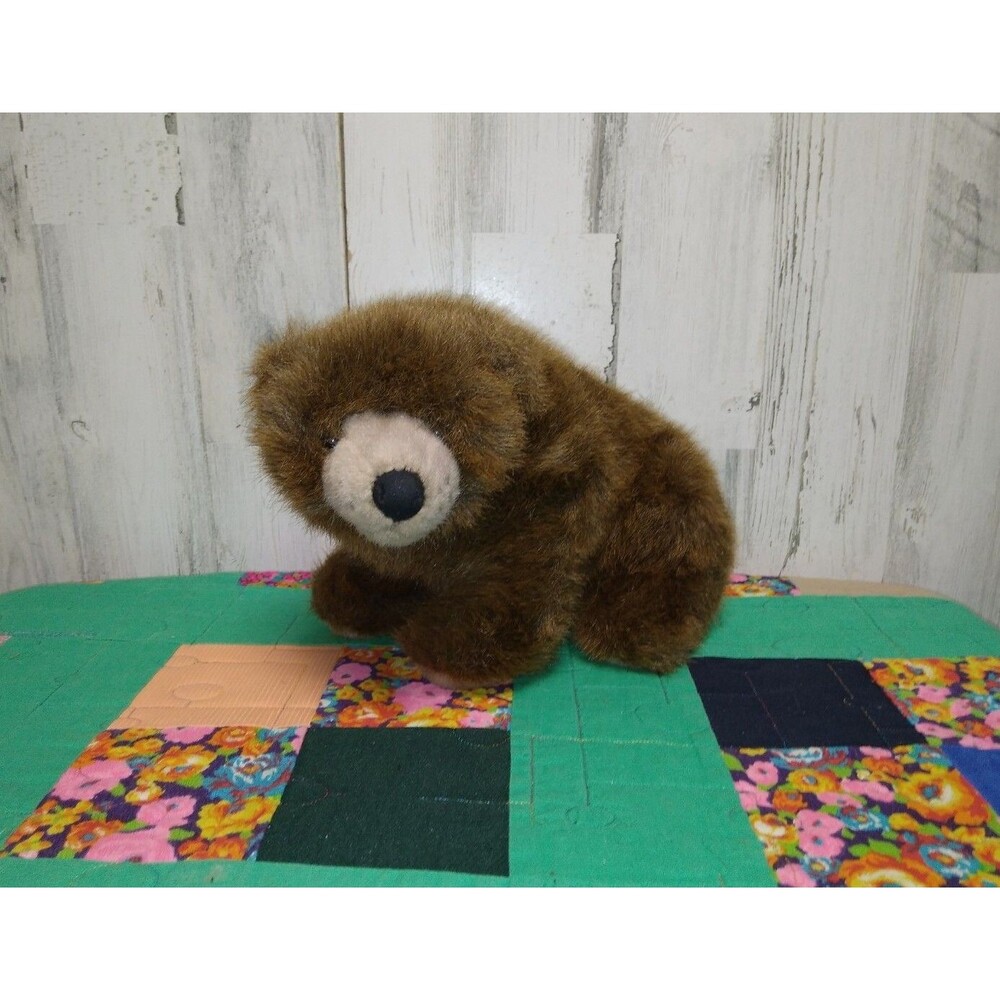 The Nature Company Brown Grizzly Bear Plush 12" Nose To Tail